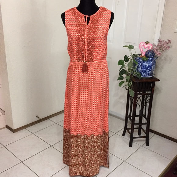 Isaac Mizrahi Dresses & Skirts - Isaac Mizrahi Live Orange Maxi Dress(C5)